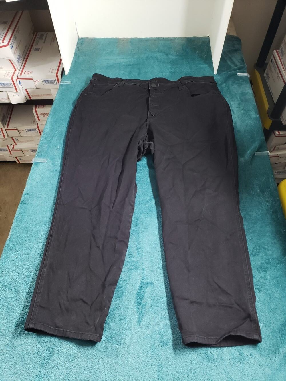 Kut From a Kloth Jeans Size 20 W Women Black High Rise Ankle Slim Straight